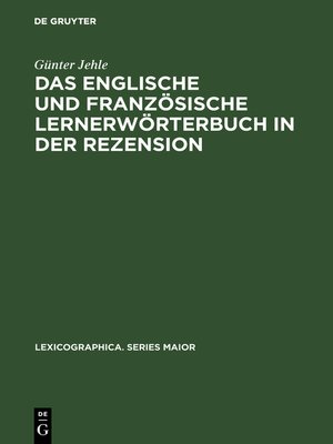 cover image of Das englische und französische Lernerwörterbuch in der Rezension